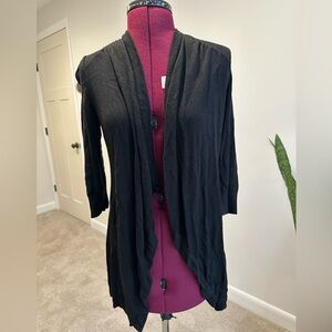 White House Black Market Draped Black Cardigan